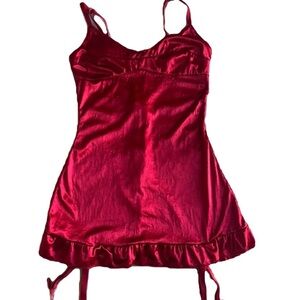 Vintage Y2K Wet Seal Crimson Garter Slip